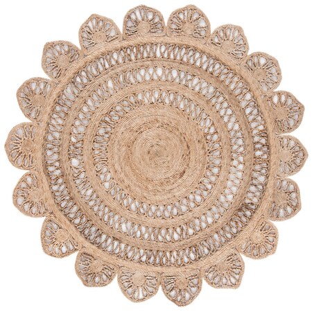 Safavieh 10 x 10 ft. Natural Fiber Hand Woven Round Area Rug, Natural NFB253A-10R